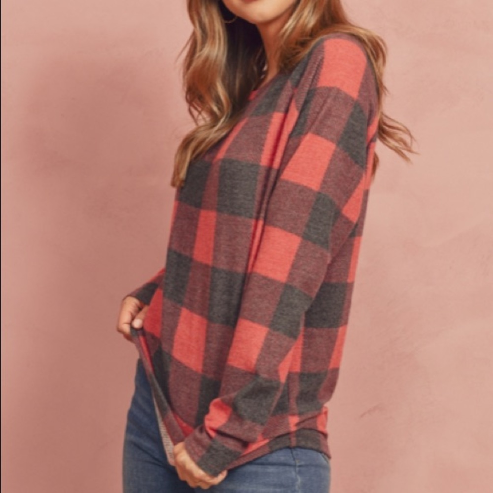 Red & Black Buffalo Check Tunic Top - Picture 7 of 9